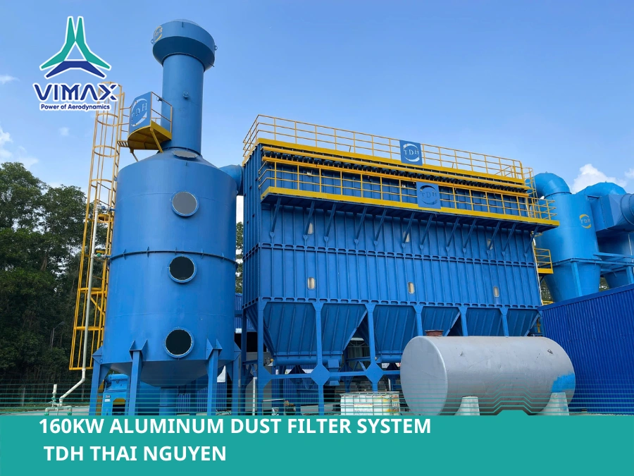 160KW Aluminum Dust Filter System - TDH Thai Nguyen