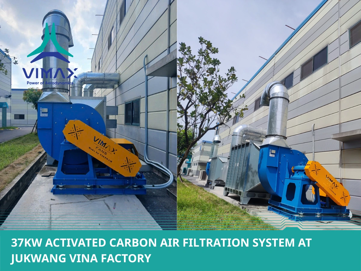 37KW Activated Carbon Air Filtration System at Jukwang Vina Factory