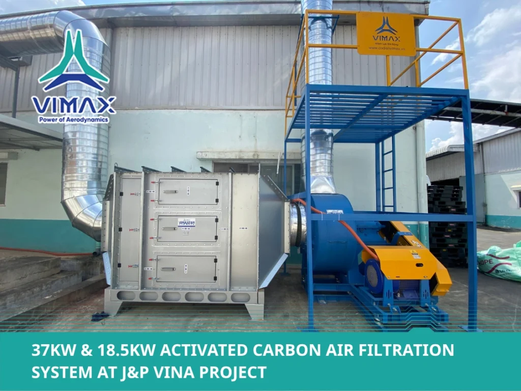 37kW & 18.5kW Activated Carbon Air Filtration System at J&P Vina Project