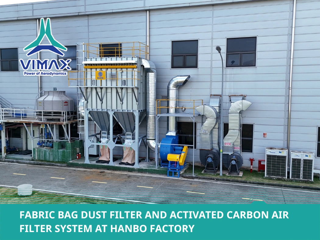 Fabric Bag Dust Filter and Activated Carbon Air Filter System at HANBO Factory