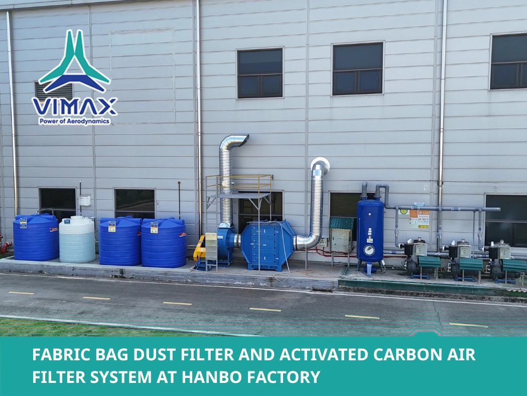 Fabric Bag Dust Filter and Activated Carbon Air Filter System at HANBO Factory